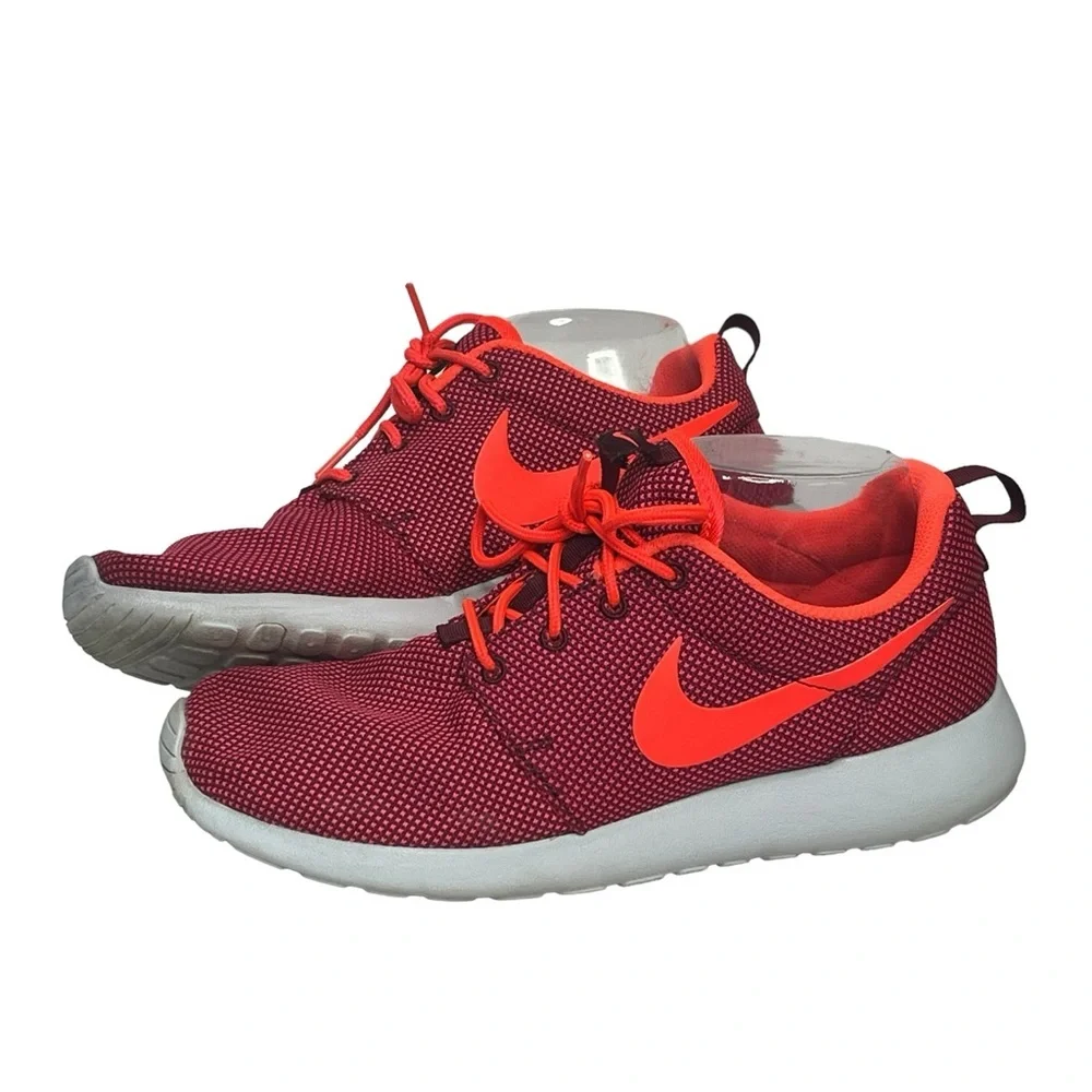 Nike Rosche One Crimson and Neon Orange Womens Size 8 Sneakers 511882-662 - Picture 3 of 7